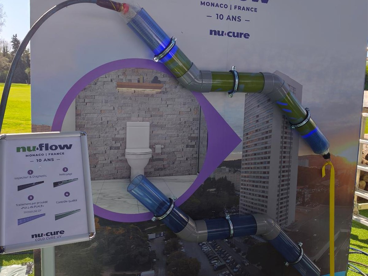 Maquette d'un réseau d'évacuation avec la gaine en place